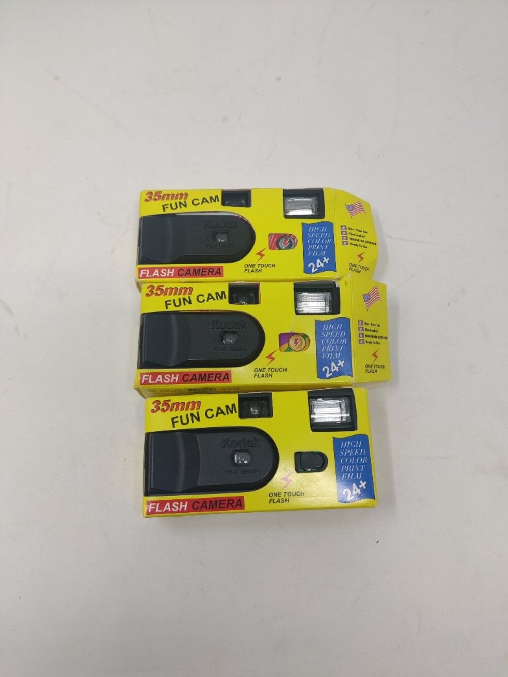 LOT of 3 Fun Cam 35mm Single Use Film Disposable Camera NEW SEE DETAILS